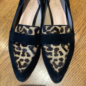 Black Suede & animal print loafer